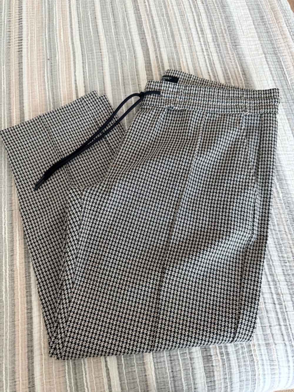 Liverpool Black & White Houndstooth Cropped Pants